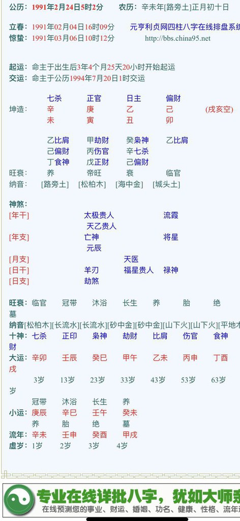 八字案例─自己嚇自己