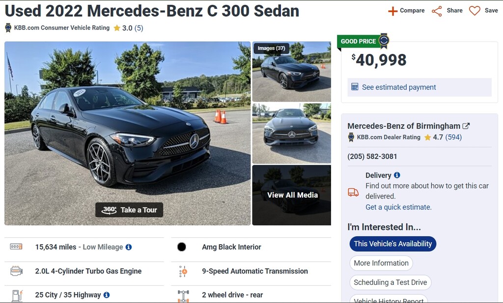 美國車商瘋了，一個月降價5000美金：2022 BENZ C